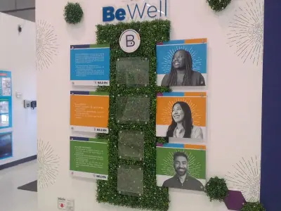 Muro impreso de programa de bienestar · Belden
