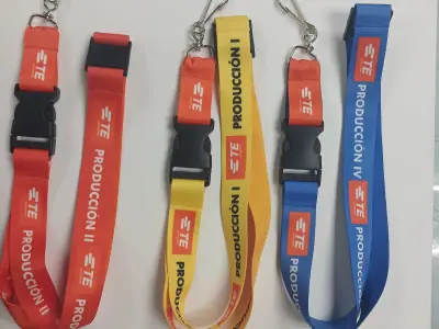 Cordones personalizados por área de producción, a color y con herraje · TE Connectivity