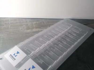 Porta tarjetas de acrílico transparente